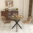 thumbnail image 2 of Miniyam 31.5" Round Dining Table for 2-4, Small Kitchen Table with Wood Top & X-Shaped Metal Legs, 2 of 7