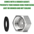 thumbnail image 2 of czcpp-2PCS 304 Stainless Steel Garden Hose Adapter, 3/4" GHT Female Garden Hose End Caps with Washers, 2 of 4