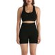 thumbnail image 1 of Pantalones de Yoga de Mujer de Color Sólido sin Costuras de Dos Piezas Yoga Set 87% Nylon 13% Spandex, Cómodos Pantalones Cortos Deportivos para el Gimnasio, 1 of 5