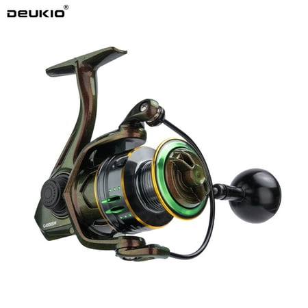 DEUKIO Colorful Spinning Fishing Reel 5.0:1 Gear Ratio 33lb Drag Metal Knob Grip for Saltwater Freshwater Fishing Reels