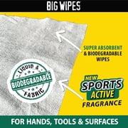 Big Wipes Heavy Duty Multi-Surface Cleaning Wipes, Pre-Moistened Cloths for Hands, Tools, and Surfaces, 80 Count Canister