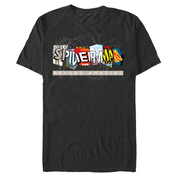 Marvel Spider-Man: Beyond Amazing Multi-Logo - Short Sleeve Blended T-Shirt for Adults - Customized-Dark Heather