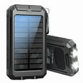 thumbnail image 2 of 8000mAh Solar Power Bank - Waterproof Outdoor Charger w/Dual USB & Flashlight | for Phones, Camping, Emergencies, 2 of 3