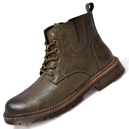 

G5 Men‘s Lace-Up PU Leather Outdoor Boots Black/Khaki