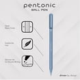 thumbnail image 2 of WWS-Ballpoint Pens, 15-Pack, Assorted Frosted Barrels (Gray, Blue, Pink), Black, Blue & Red Ink, 0.7mm Fine Point, Smooth Writing for Note-Taking, Journaling & Office Supplies, Bulk Pen Set, 2 of 4