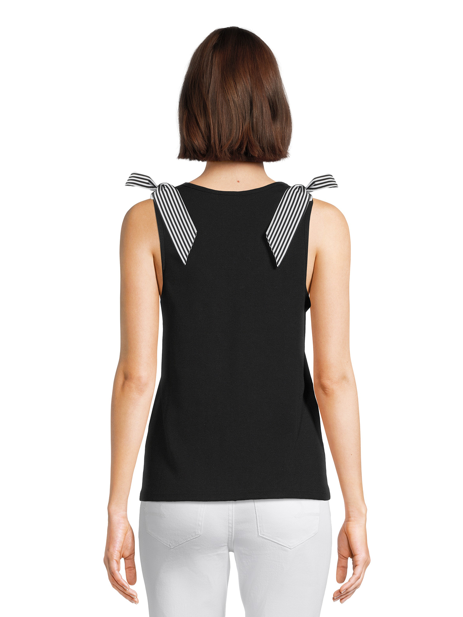 Time and Tru Women's Bow Shoulder Tank Top - image 3 of 5