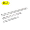 thumbnail image 1 of Unique Bargains Straight Ruler 150mm 6 Inch 200mm 8 Inch 300mm 12 Inch Metric Stainless Steel Measuring Ruler with Hanging Hole 1 Set, 1 of 6