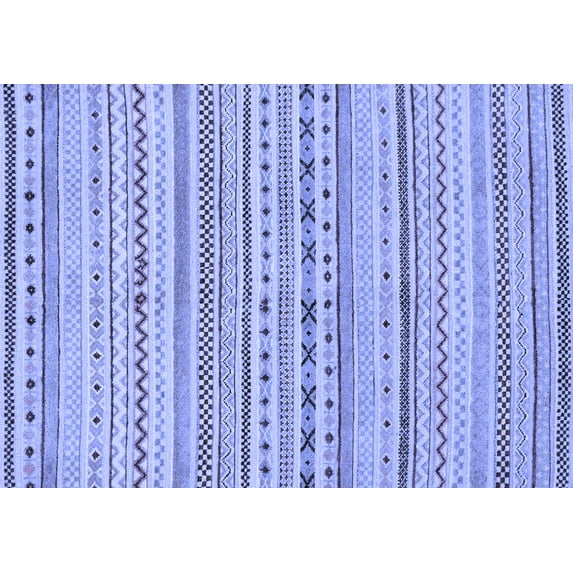 Ahgly Company Indoor Rectangle Abstract Blue Modern Area Rugs, 8' x 10'