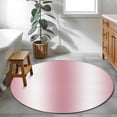 thumbnail image 3 of Round Rugs 3Ft, Pink White Ombre Round Area Rug Washable Indoor Throw Carpet, Romantic Minimalist Modern Art Small Non Slip Circle Rug for Bedroom Living Room Home Decor Aesthetic, 3 of 8