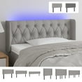 thumbnail image 3 of vidaXL LED Headboard Dark Gray 57.9"x6.3"x30.7"/34.6" Fabric, 3 of 53