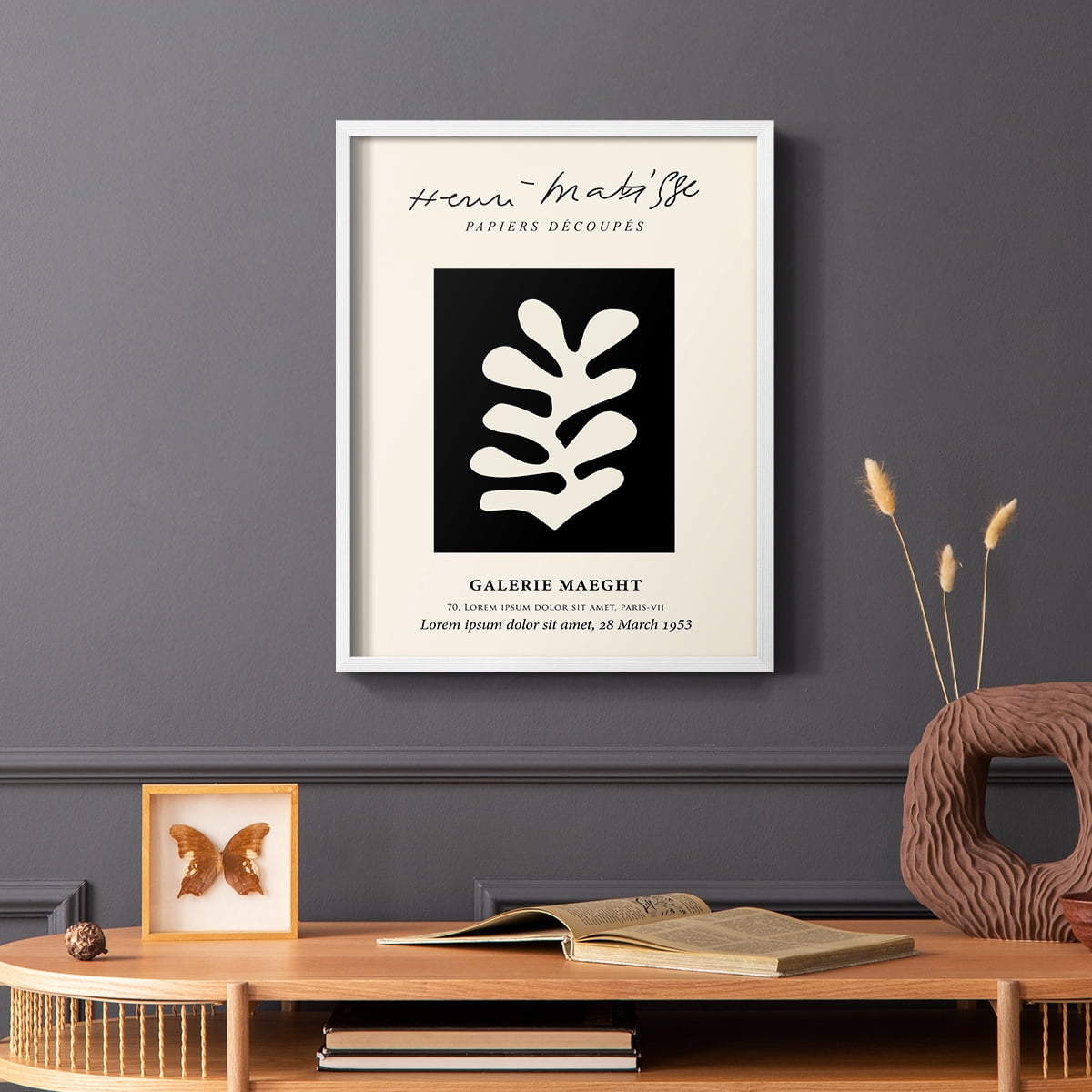 Matisse CL Framed Print in White Solid Wood 8 x 10 Framed Print