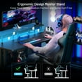 thumbnail image 6 of HLDIRECT 55 inch Gaming Desk with LED Lights & Power Outlet, Computer Gamer Desk with Monitor Stand, 6 of 8