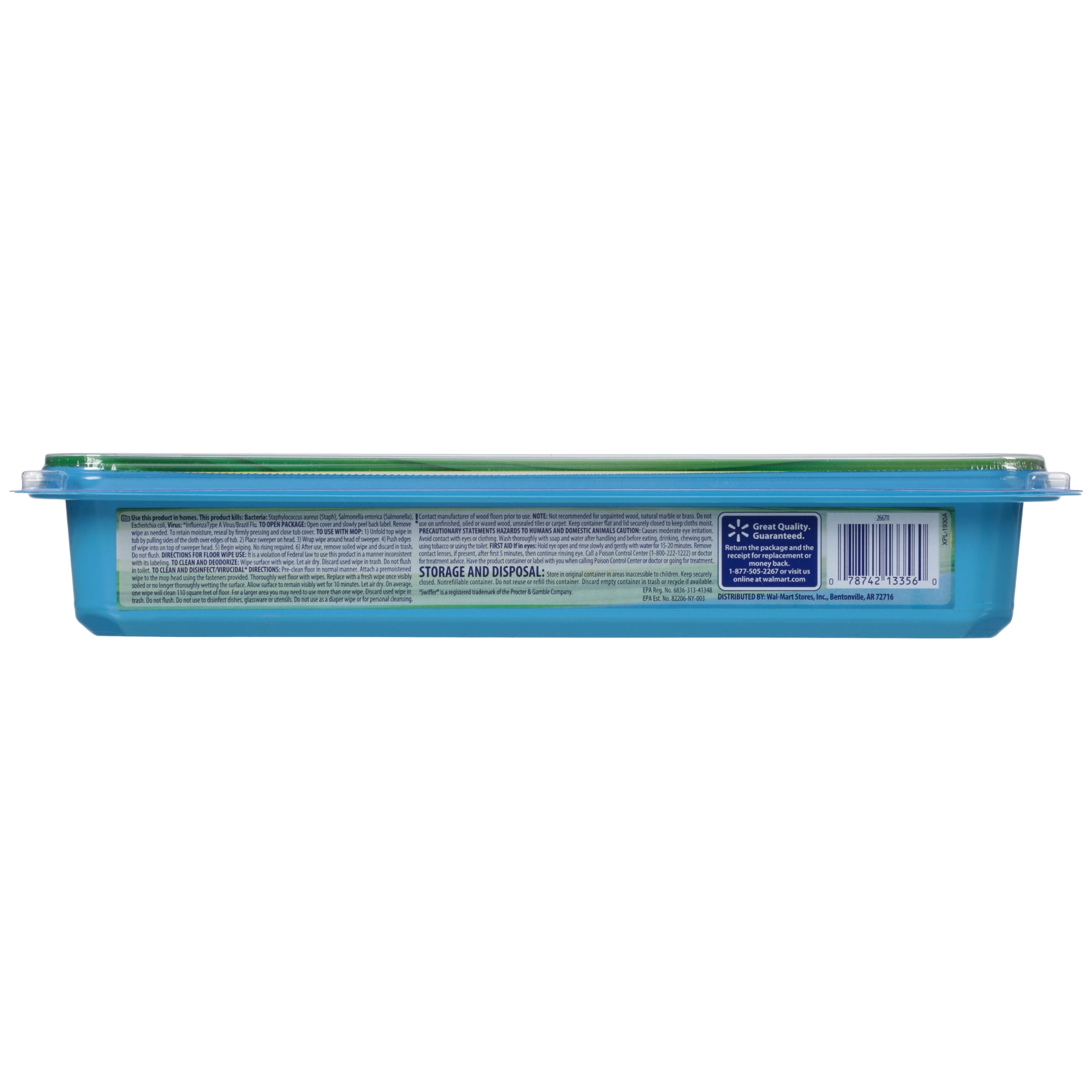 Great Value Disinfecting Wet Mopping Cloths, 12 Count