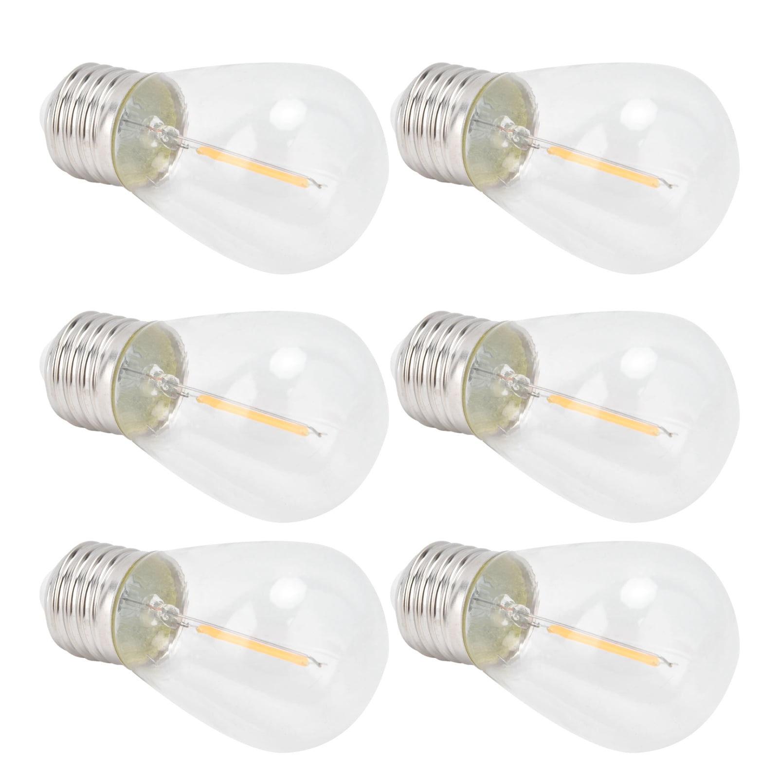 Suodoka 10pcs LED Bulbs Retro Vintage Adjustable Energy Saving S14 Antique Incandescent Glass Bulb for Festivals and Decorations, E27 Base, Warm Light, 1W