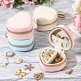 thumbnail image 4 of Velvet Mini Travel Jewelry Case - 2-in-1 Ring Holder Keychain for Women, Portable Clutch Organizer for Earrings/Necklace, Wedding Party & Vacation Daily Storage Bag Gift for Her, 4 of 8