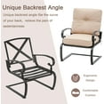 thumbnail image 3 of SUNCROWN 3-Piece Patio Furniture Outdoor Bistro Set Spring Metal Lounge Chairs with Patio Bistro Table and Brown Cushions, 3 of 6