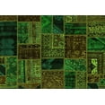 thumbnail image 1 of Ahgly Company Indoor Rectangle Oriental Green Modern Area Rugs, 4' x 6', 1 of 4