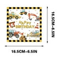thumbnail image 3 of 24PCs Excavator Napkins, 6.5"x6.5" Decorative Napkins for Birthday Christmas Party Supplies, 3 of 4