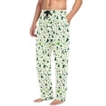 thumbnail image 2 of FORMRS Mens Pajama Pants with Pockets Cotton Sleepwear Lounge Bottoms Sizes S-2XL, Green Triangles Pattern, 2 of 7