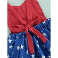 thumbnail image 5 of Bagilaanoe Baby Girls Independence Day Outfits 0-24M 4th of July Romper Dress Infant Star Sleeveless Backless Sequin Patchwork Bodysuits Clothes, 5 of 7