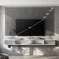 thumbnail image 5 of Wampat Floating TV Stand WMT-W15U2186W Modern with LED Light and Storage Shelf for TVs up to 75", 5 of 9