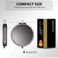 thumbnail image 2 of 2 Pack Metal Shell Compact Face Mirror, 2.5" Double-Sided 1X/2X Magnifying Purse Pocket Makeup Mirrors Mini Round Mirrors, 2 of 5