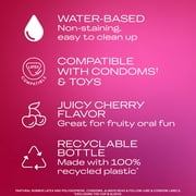 Durex Juicy Play Water Based Lube for Sex, Personal Flavored Lubricant, Cherry, 3.38 fl oz