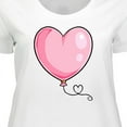 thumbnail image 4 of Inktastic Pink Balloon Heart Women's Plus Size T-Shirt, 4 of 5