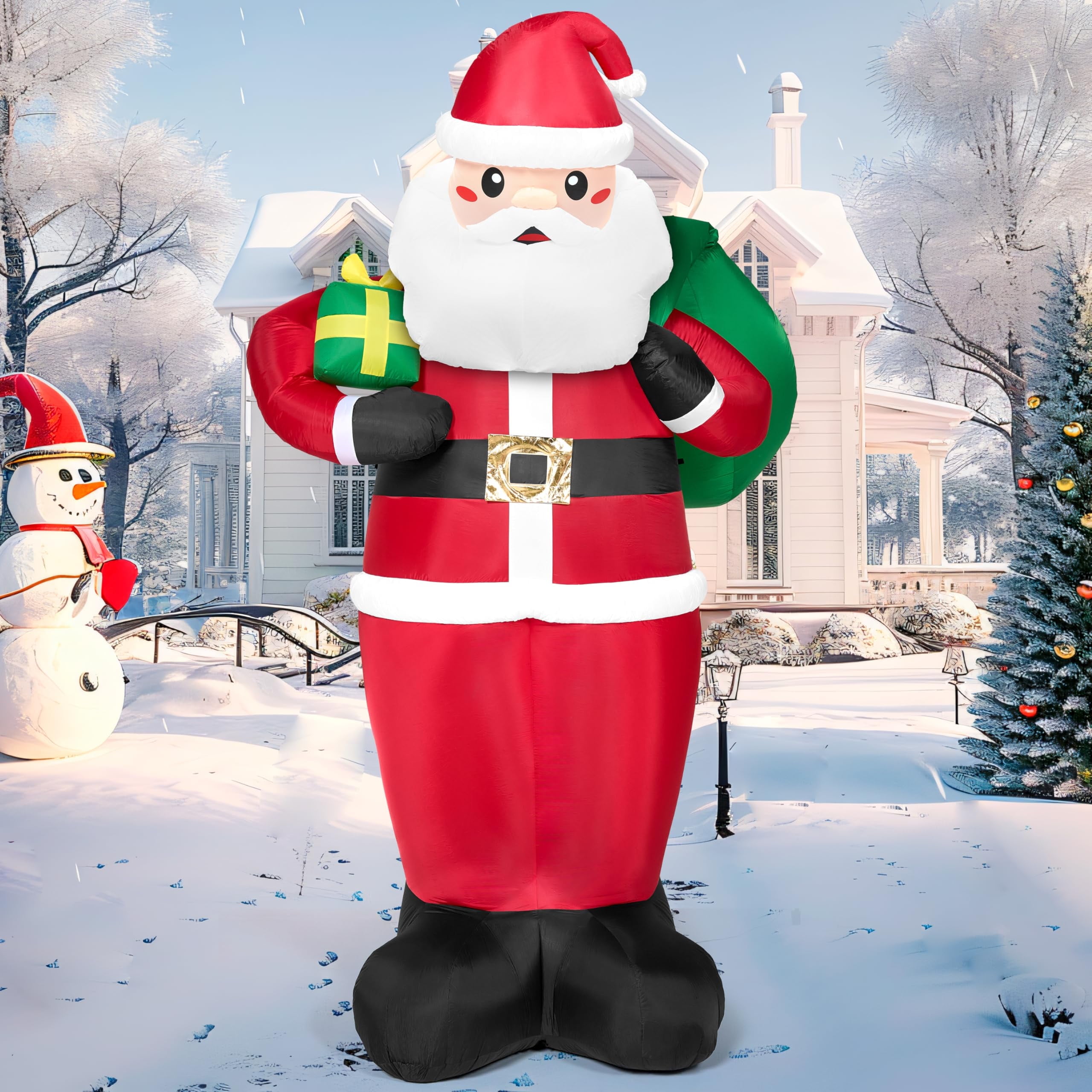 Joyfy 12 Ft Tall Giant Christmas Inflatable Santa with Gifts photo 7