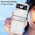 thumbnail image 7 of Compatible with Samsung Galaxy Z Flip 4 Case with Built-in Screen Protector, Hinge Protection Shockproof Anti-Scratches Electroplated Case Phone Cover Casefor Samsung Galaxy Z Flip 4 5G Silver, 7 of 7