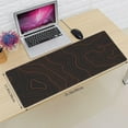 thumbnail image 2 of Black Brown Topographic Map Extended Large Gaming Mouse Pad Non Slip Rubber Base Mousepad Stitched Edges 31.5 X 11.8 Inch, 2 of 6