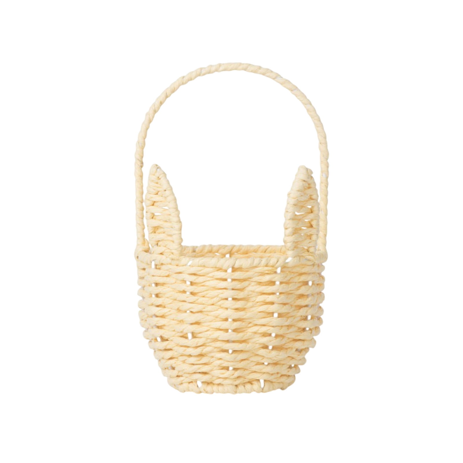 Fufafayo 5Pcs Easter Bunny Basket, Woven Bunny Storage Basket Tote Bag for Easter Eggs Candy, Boho Easter Decor,KidsEaster Gift Basket for Egg Hunt Party Home Decor