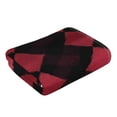thumbnail image 4 of Polyester Long Towel Multi-Size Water Absorption Good Bright Fluffy Soft For Bathroom Swimming Pool Beach Outdoor Travel Argyle Plaid Darkred_1, 4 of 8