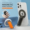 thumbnail image 4 of ELEHOLD Magnetic Phone Grip Kickstand Finger Grip 360° Rotating Magnet Ring Stand Compatible with Mag-safe Series iPhone 16 15 14 13 12/Magnetic Phone Case,Gray, 4 of 7