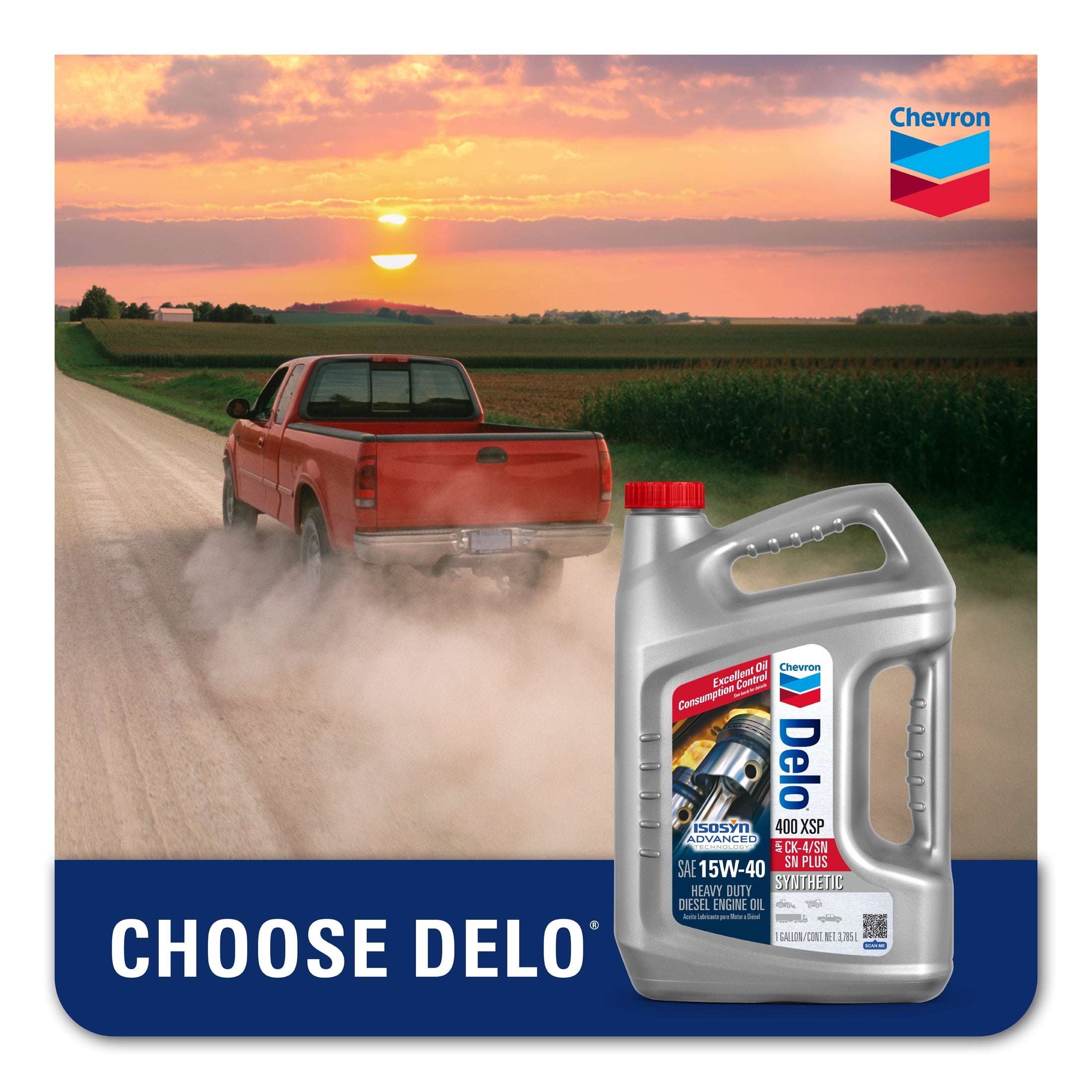 (3 pack) Chevron Delo XSP 15W-40 Heavy Duty Synthetic Diesel Motor Oil, 1 Gallon