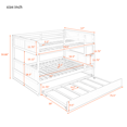 thumbnail image 2 of Espresso Full Over Full Bunk Bed with Twin Size Trundle, 2 of 8