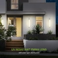 thumbnail image 4 of ASD 36 Inch LED Outdoor & Indoor Wall Mount Light Fixture - Brushed Nickel Modern Wall Sconce Lighting - 30W 120-277V 3000K 4000K 5000K Dimmable Front Door & Patio Exterior Lights - ETL, 2 Pack, 4 of 16