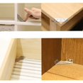 thumbnail image 4 of Juego de 2 soportes trapezoidales multiusos de acero inoxidable para estantería, silla de madera, librería, vitrina (105 x 105 mm) -, 4 of 5