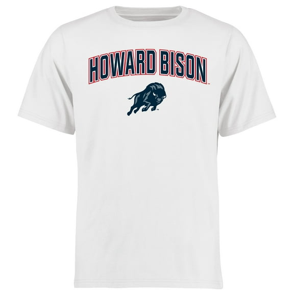 Men's White Howard Bison Proud Mascot T-Shirt