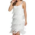 thumbnail image 2 of Minnieouse Vestido de mujer sin mangas empalme verano viaje Vintage Color sólido vestidos medianos poliéster moda femenina Casual Vestidos SG Blanc Minnieouse AP009477-10, 2 of 6