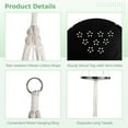 thumbnail image 3 of 2Pcs Hanging Plant Holders, Macrame Plant Hangers with Wood Tray, Cotton Hanging Planter Shelves, Plant Display Holders for Living Room, Bedroom, Kitchen, 3 of 5