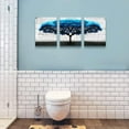 thumbnail image 6 of Canvas Wall Art For Living Room Wall Decorations For Bedroom Abstract Wall Decor Black And White Wall Pictures Works Blue Tree Painting Bathroom Home Decoration Office Wall Artworks 12"X16" 3 Piece, 6 of 6