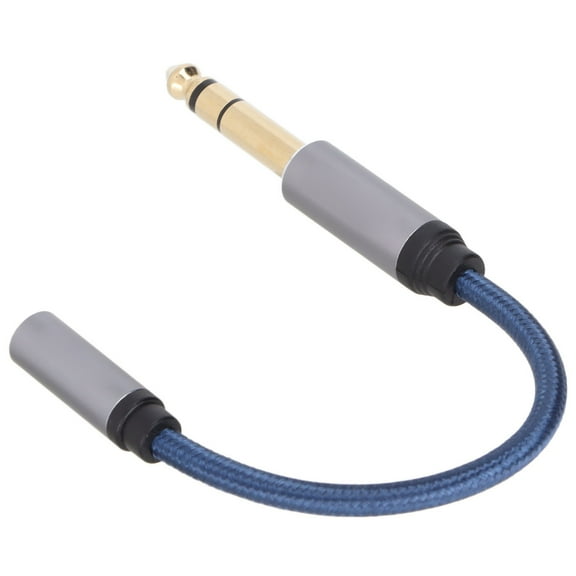 Audio Adapter Cable 3.5mm Female to 6.35mm Male Microphone Headset Audio Adapter