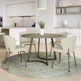 thumbnail image 5 of Amisco Camilla Dining Chair - Cream Bouclé Polyester / Bronze Metal, 5 of 9