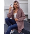 thumbnail image 5 of Zeagoo Women's Zip Up Hoodies Long Sleeve Long Tunic Sweatshirts Oversized Fleece Casual Fall Jacket Coat with Pocket, 5 of 6
