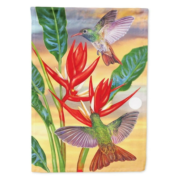 Carolines Treasures PRS4019GF 11 x 0.01 x 15 in. Buff Bellied Hummingbird Garden Flag