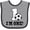 Heather and Black, variant on Inktastic First Birthday Soccer 1 Year Old Boys or Girls Baby Bib