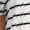 Ivory/Black Rail Stripe, variant on Lands' End Women's Relaxed American-Grown Supima Cotton V-Neck T-Shirt