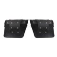 thumbnail image 4 of Bolsa de sillín de motocicleta de cuero negro fresco de 2 piezas Bolsa de equipaje Bolsa de sillín Soledad Bolsa de sillín, 4 of 9