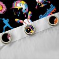 thumbnail image 4 of jejeloiu Baseball Sport Game Black Out Curtains,Watercolor Graffiti Hippie Curtains Pack of 2 (42x63 Each) For Girls Boys, 4 of 6